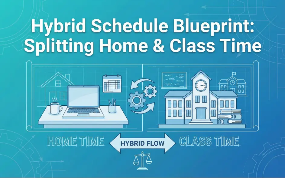 Hybrid Schedule Blueprint: Splitting Home & Class Time