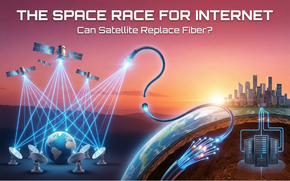 The Space Race for Internet: Can Satellite Replace Fiber?