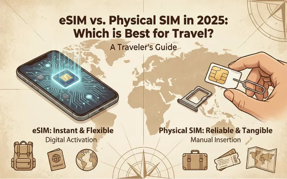 eSIM vs. Physical SIM in 2025: Which is Best for Travel?